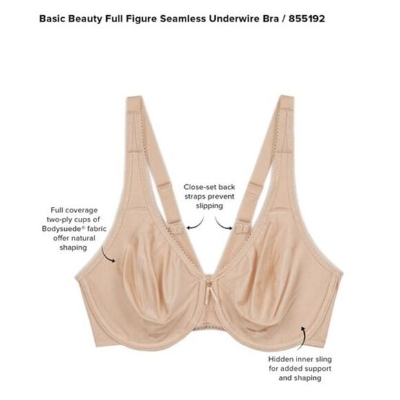 Wacoal NWT size 38C nude underwire bra style 855192 - Picture 4 of 10